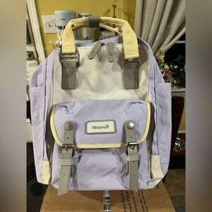 Himawari Lavender, Cream with Yellow and Grey Backpack